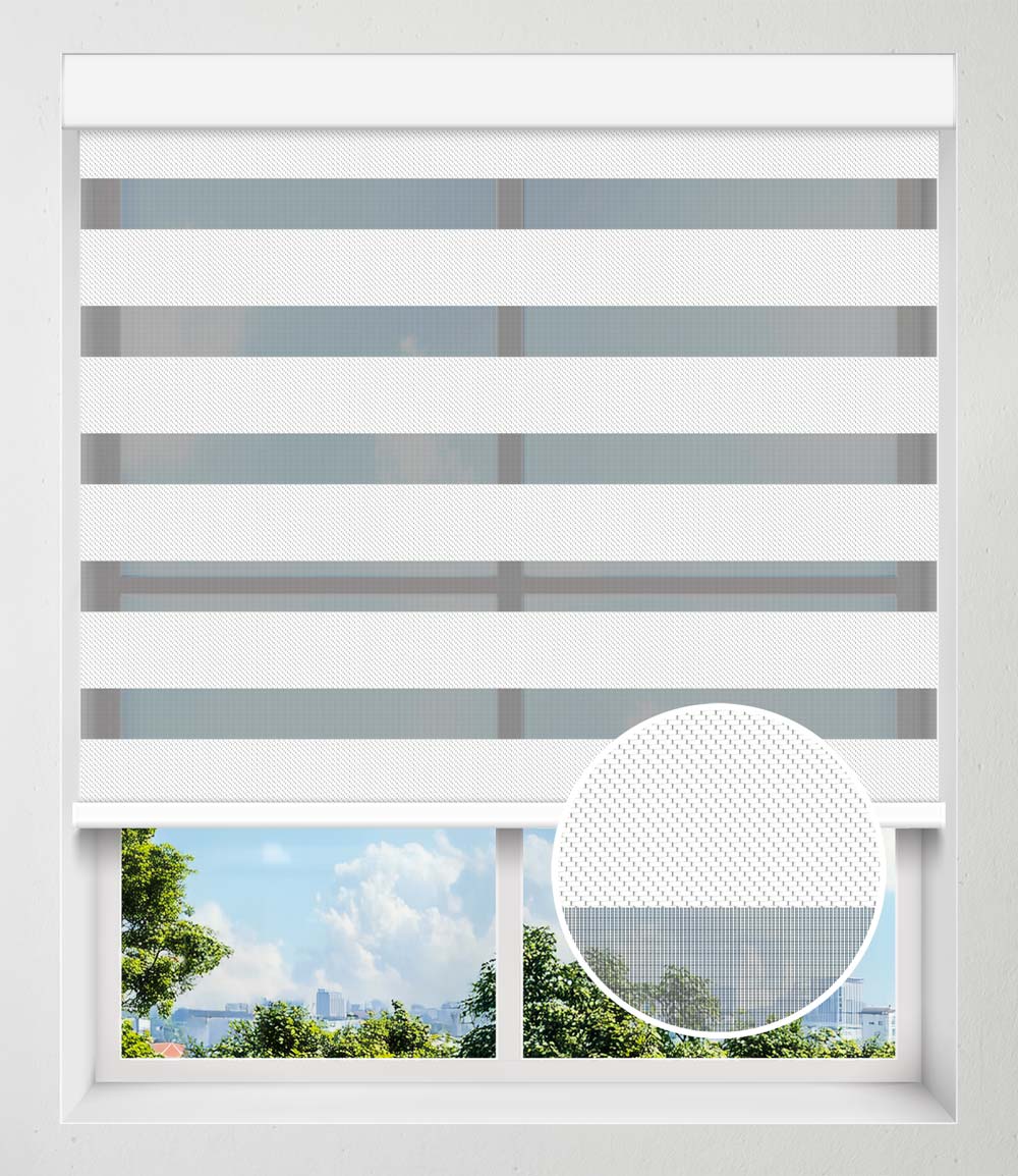 LUMEN BLACK SHEER DARKENING - WHITE