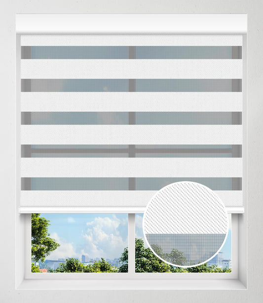 LUMEN BLACK SHEER DARKENING NO-DRILL - WHITE