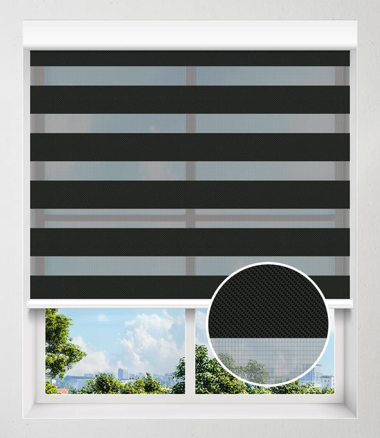 LUMEN BLACK SHEER DARKENING NO-DRILL - BLACK
