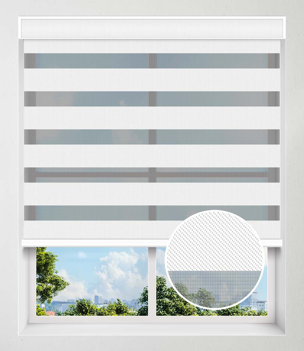 LUMEN BLACK SHEER DARKENING - WHITE