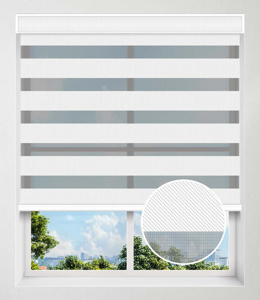 LUMEN BLACK SHEER DARKENING - WHITE