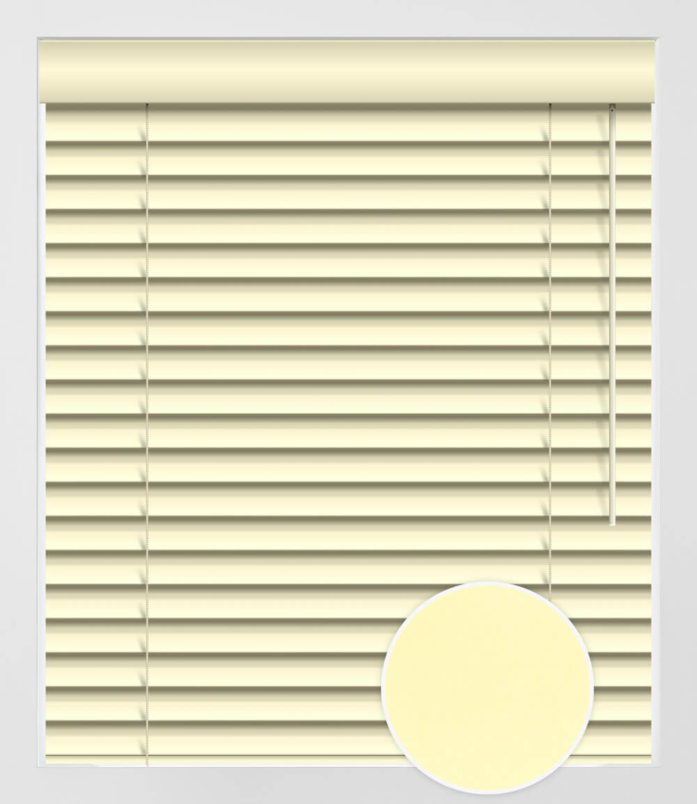 FAUX-WOOD UNI-TONE 2.5'' - IVORY