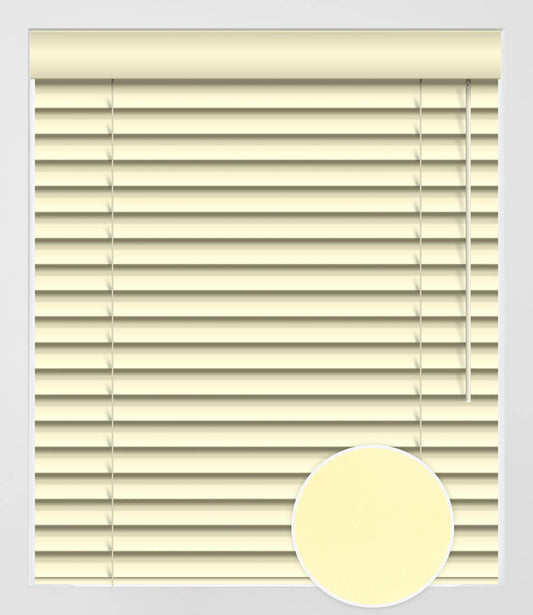 FAUX-WOOD UNI-TONE 2.5'' - IVORY