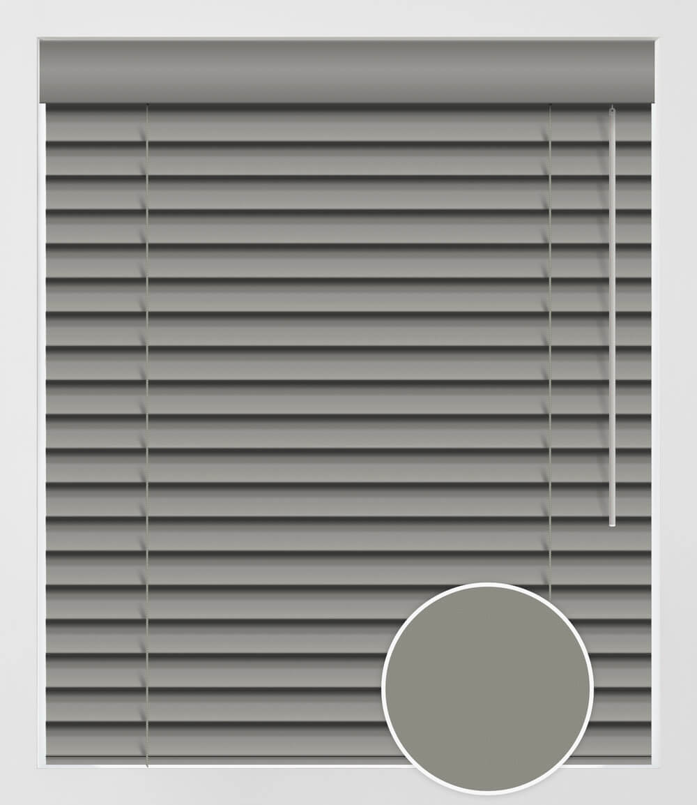 FAUX-WOOD UNI-TONE 2.5'' - GREY