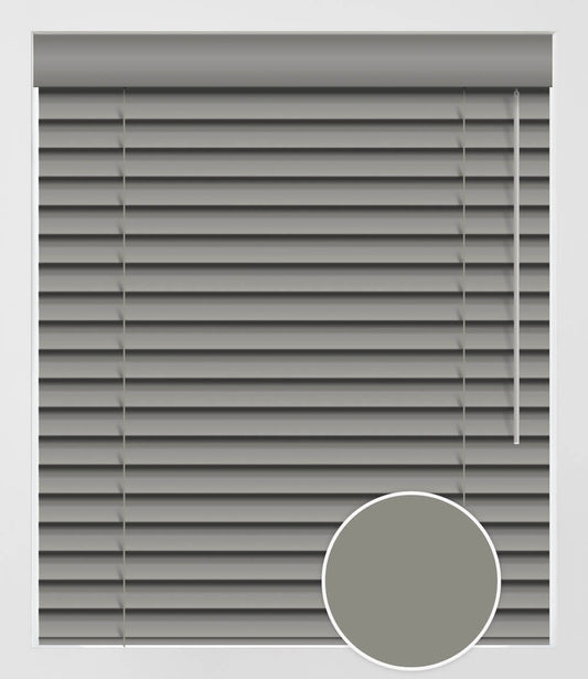 FAUX-WOOD UNI-TONE 2.5'' - GREY