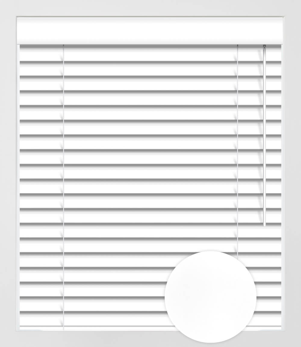 FAUX-WOOD UNI-TONE 2.5'' - ICE WHITE
