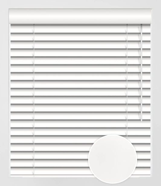 FAUX-WOOD UNI-TONE 2.5'' - WHITE