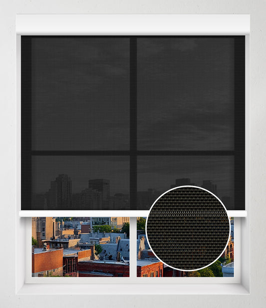 SOLAR SCREEN 6% NO-DRILL - BLACK